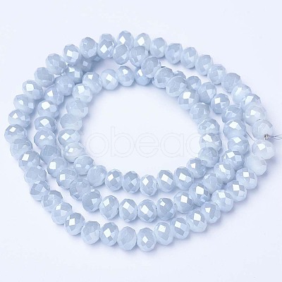 Electroplate Glass Beads Strands EGLA-A034-P6mm-A-1
