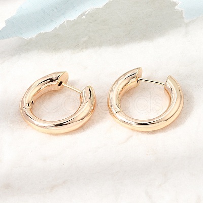 Brass Huggie Hoop Earrings KK-CBACA55-22G-1