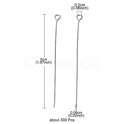 304 Stainless Steel Eye Pins STAS-YW0001-39-1