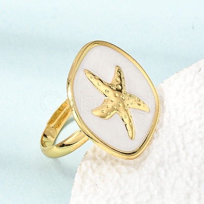 304 Stainless Steel Enamel Cuff Open Rings SA-CBA369F-04G-05-1