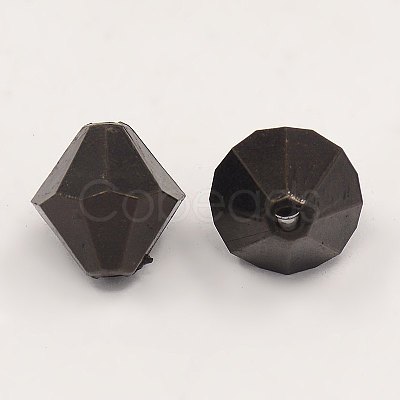 Faceted Bicone Transparent Acrylic Beads DBB10MM10-1