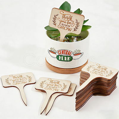 Wood Plant Labels DIY-GF0014-39A-1