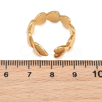 304 Stainless Steel Cubic Zirconia Cuff Open Ring for Women CU-CBACD1D-01G-03-1