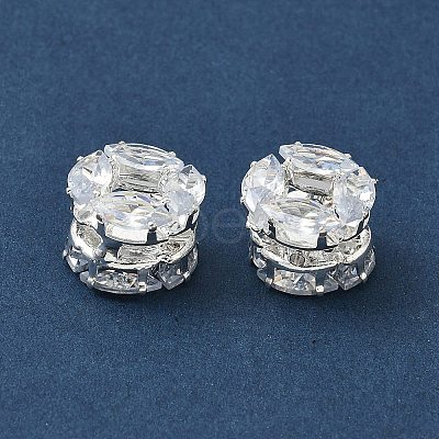 Brass Micro Pave Cubic Zirconia Beads KK-S336-12S-A-1