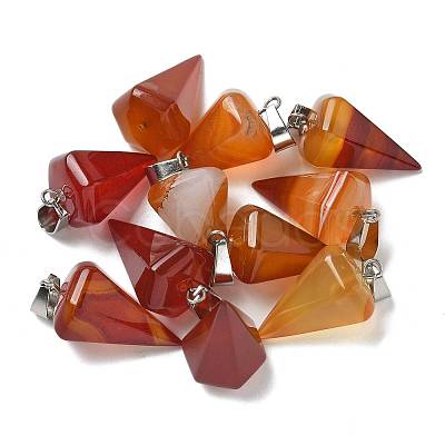 Natural Red Agate Pendants G-B127-13P-01-1