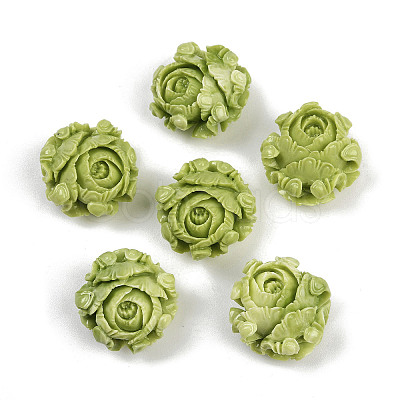 Synthetic Coral Dyed Carved Beads X1-SHEL-D001-01B-1