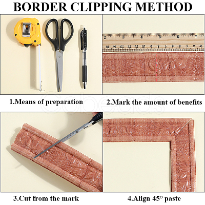 XPE Foam 3D Self-Adhesive Waterproof Wallpaper Border FIND-WH20015-110A-02-1