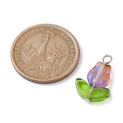 Glass Pendants PALLOY-JF02579-02-1