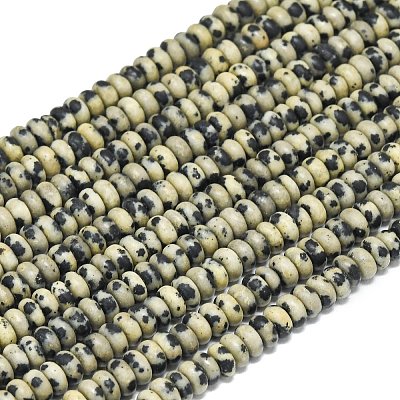 Natural Dalmatian Jasper Beads Strands G-P575-A01-4x2mm-1