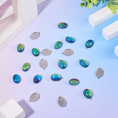 DIY Oval Pendant Making Kits DIY-TA0015-36-1