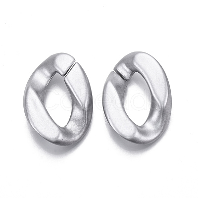Spray Painted CCB Plastic Linking Rings CCB-R104-03D-02-1