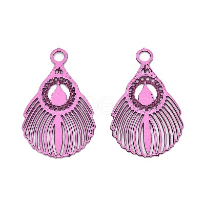 Spray Painted 430 Stainless Steel Pendants STAS-N121-08C-1