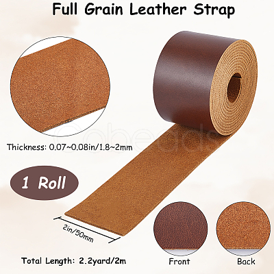 2M Flat AB Grade Cowhide Leather Cord AJEW-WH0479-73C-04-1