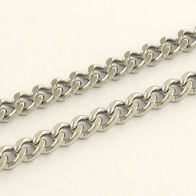 Tarnish Resistant 304 Stainless Steel Curb Chains CHS-R008-07-1