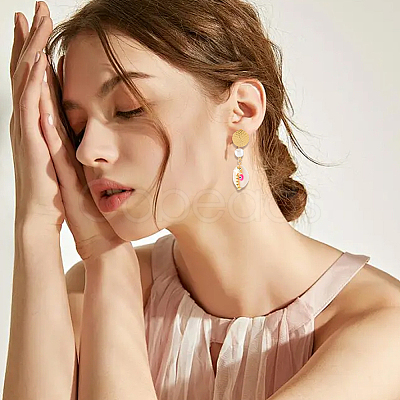 40Pcs 2 Colors 304 Stainless Steel Stud Earings Finding STAS-SC0010-40-1