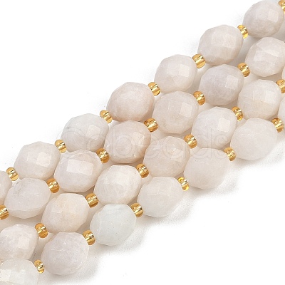 Natural White Moonstone Beads Strands G-N342-149I-13-1