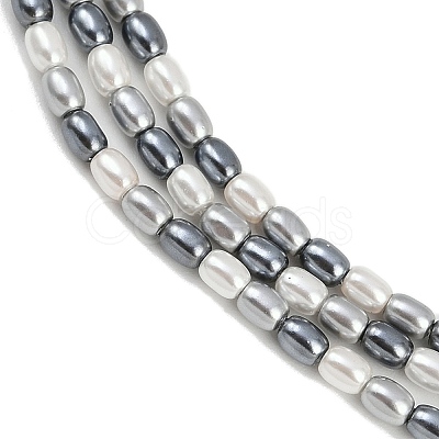 Electroplated Shell Pearl Beads Strands BSHE-H113-06A-02-1