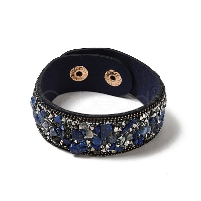 Faux Suede Snap Cord Bracelet BJEW-F428-11-1