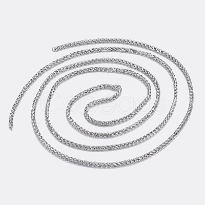 Tarnish Resistant 304 Stainless Steel Wheat Chains STAS-P197-063P-1
