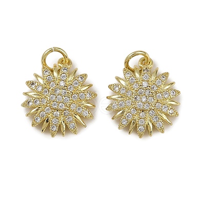 Brass Micro Pave Cubic Zirconia Pendants KK-I358-063G-G-1