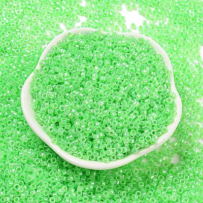 Electroplate Transparent Glass Seed Beads SEED-S042-16A-07-1
