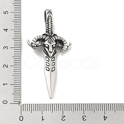 304 Stainless Steel Pendants STAS-M336-02C-AS-1