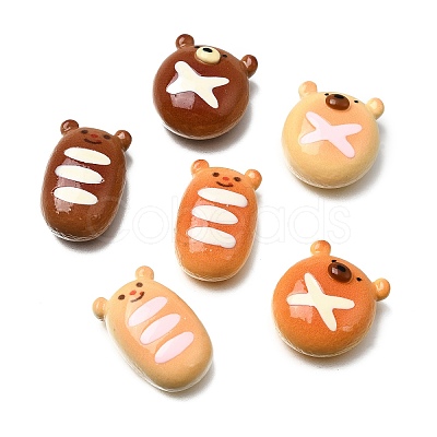 Opaque Resin Imitation Food Cabochons RE-CBA7952-02-1