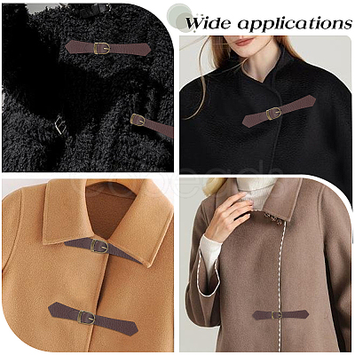 6 Sets PU Leather Toggle Buckles FIND-CL0002-15B-1