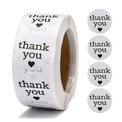 1 Inch Thank You Stickers X-DIY-G025-J04-1