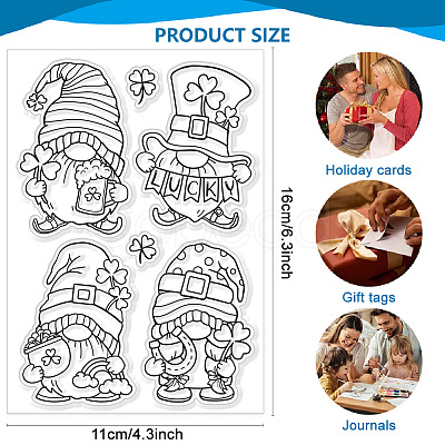 PVC Plastic Clear Stamps DIY-WH0618-0024-1