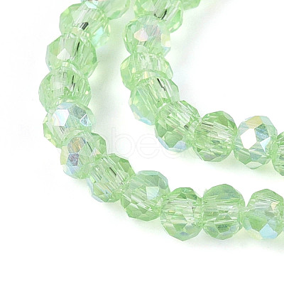 AB Color Plated Transparent Glass Rondelle Beads Strands EGLA-T029-2mm-10E-1