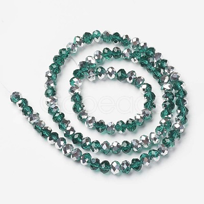 Electroplate Transparent Glass Beads Strands EGLA-A034-T3mm-M15-1