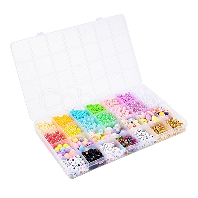 1789Pcs Craft & Plating & Opaque & Spray Painted Acrylic Beads DIY-YW0002-79-1
