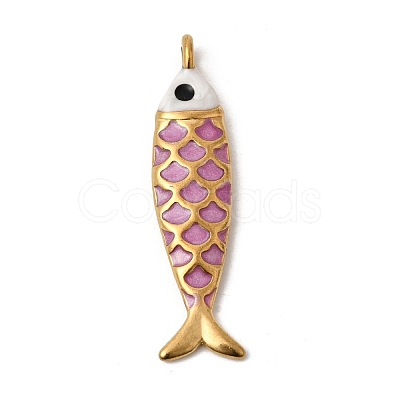 304 Stainless Steel Enamel Pendants STAS-B128-53G-1