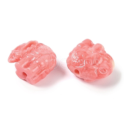 Synthetic Shell Dyed Carved Beads SHEL-H005-12-1