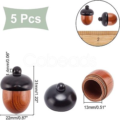 CHGCRAFT Disconnectable Ebony Wood Pendants HJEW-CA0001-17-1