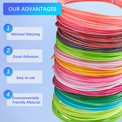 30 Bundles 30 Colors 3D Printing Pen Filament DIY-WH0021-40-1