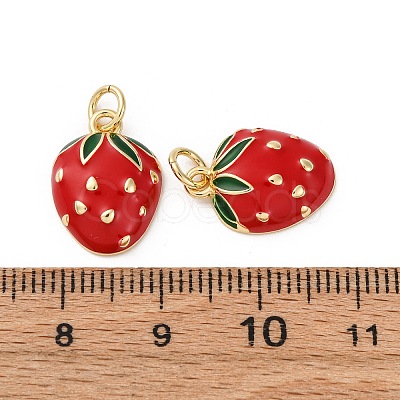 Brass Enamel Pendants KK-S525-10G-A-1