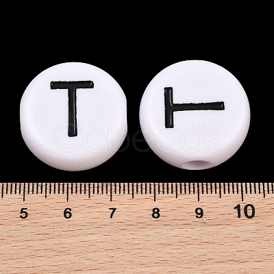 Opaque White Acrylic European Beads AC-CBA3BDD-01T-1