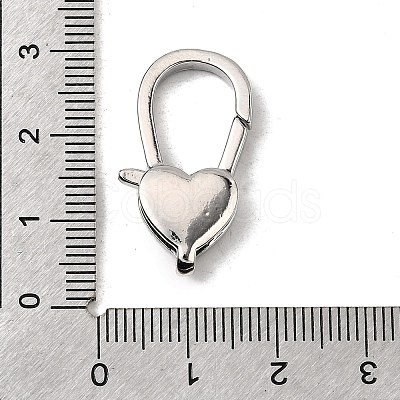 Brass Clear Cubic Zirconia Lobster Claw Clasps KK-Z078-46C-P-1