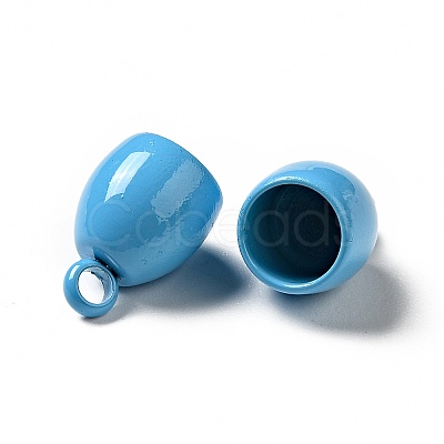 Spray Painted 201 Stainless Steel Cord Ends STAS-G304-01D-1
