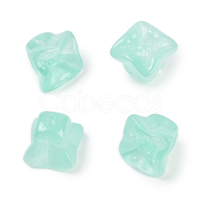 Transparent Spray Paint Glass Beads GLAA-H035-03I-1
