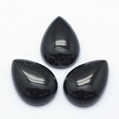 Natural Obsidian Cabochons G-E491-B-07-1