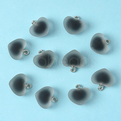 10Pcs Frosted Resin Pendants RESI-YW0004-45G-1