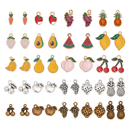 44Pcs 22 Styles Alloy Pendants FIND-AR0006-38-1