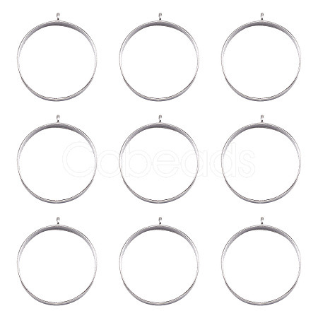 Alloy Open Back Bezel Big Pendants PALLOY-TA0021-01P-1