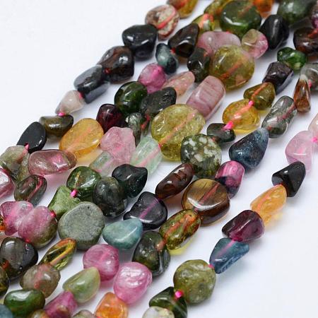 Natural Multicolor Tourmaline Beads Strands G-K203-39B-1