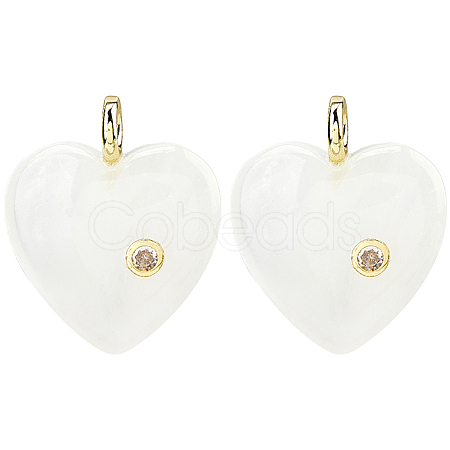 2Pcs Natural Quartz Crystal Pendants G-FH0002-76C-1