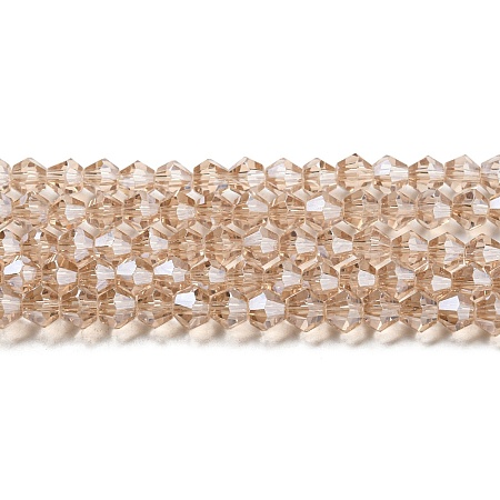 Transparent Electroplate Glass Beads Strands EGLA-A039-T3mm-A12-1