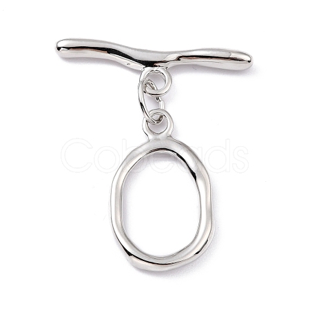 Rack Plating Brass Toggle Clasps KK-B036-06P-1